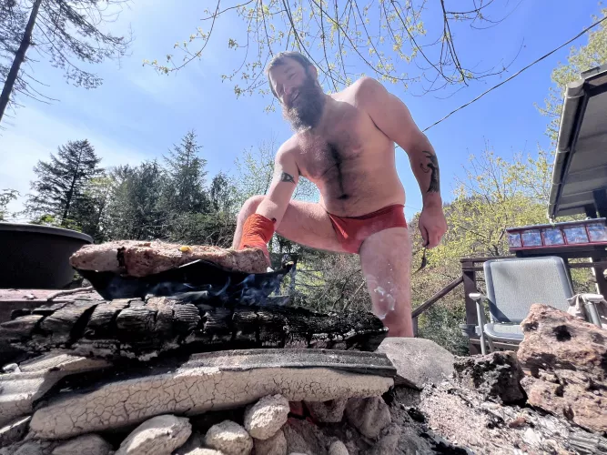 It’s cooking in yer undies outside day. My poor neighbors!!