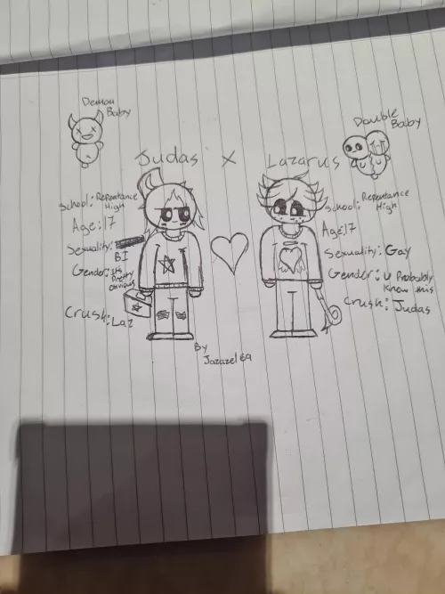 Judas x Lazarus ( IK they're the same person just go with it)