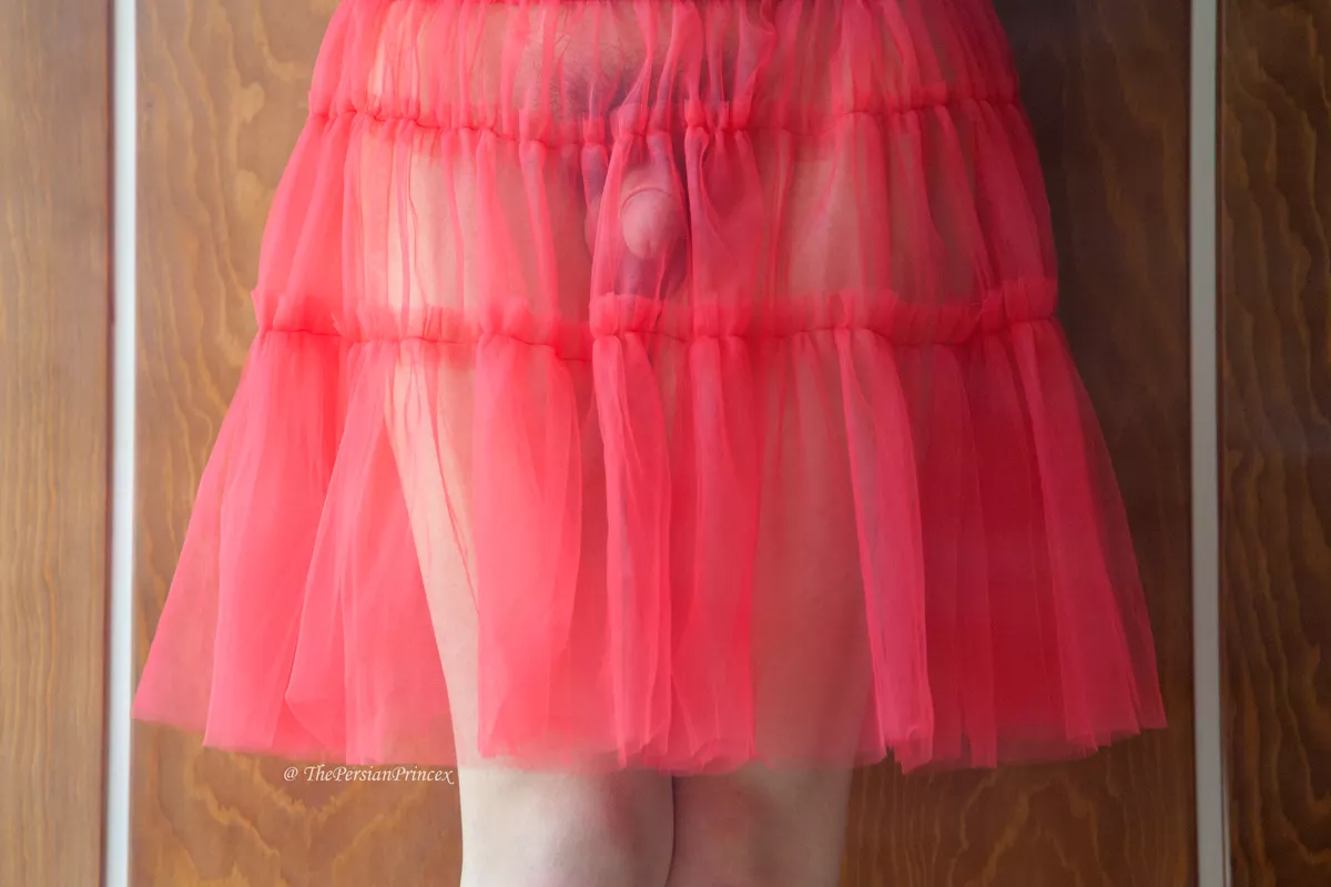 Just a smol-clitty sissy in a see-through skirt ^^