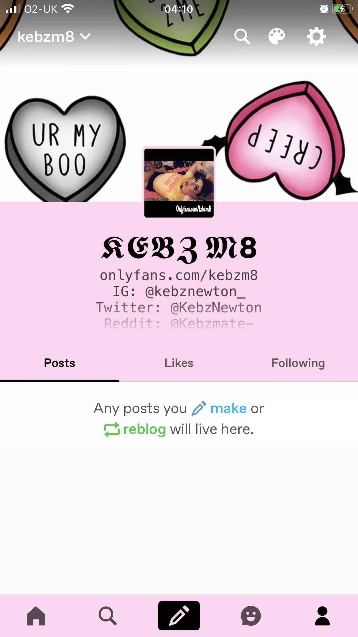 Just amde a tumblr! Please give me a follow!