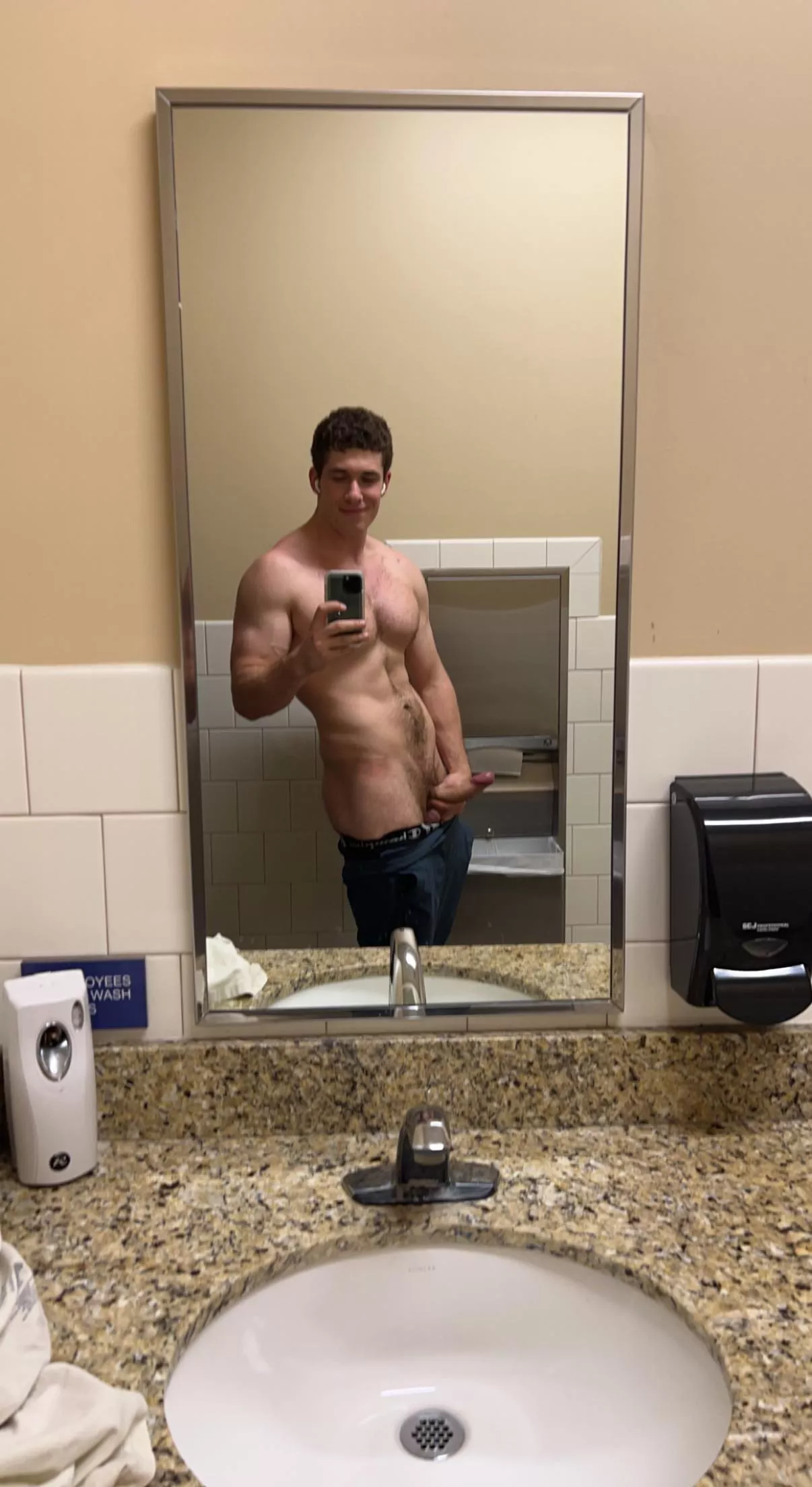 Just waiting for you to walk in and suck me off