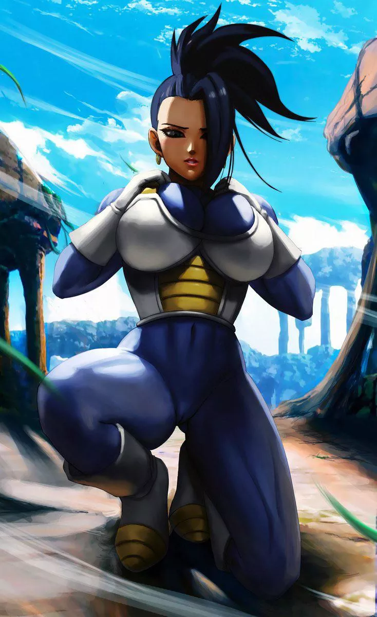 Kale in saiyan armor