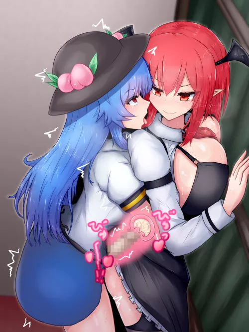 Koakuma x Tenshi Hinanawi Creampie Sex (Double Zeta ) [Touhou]