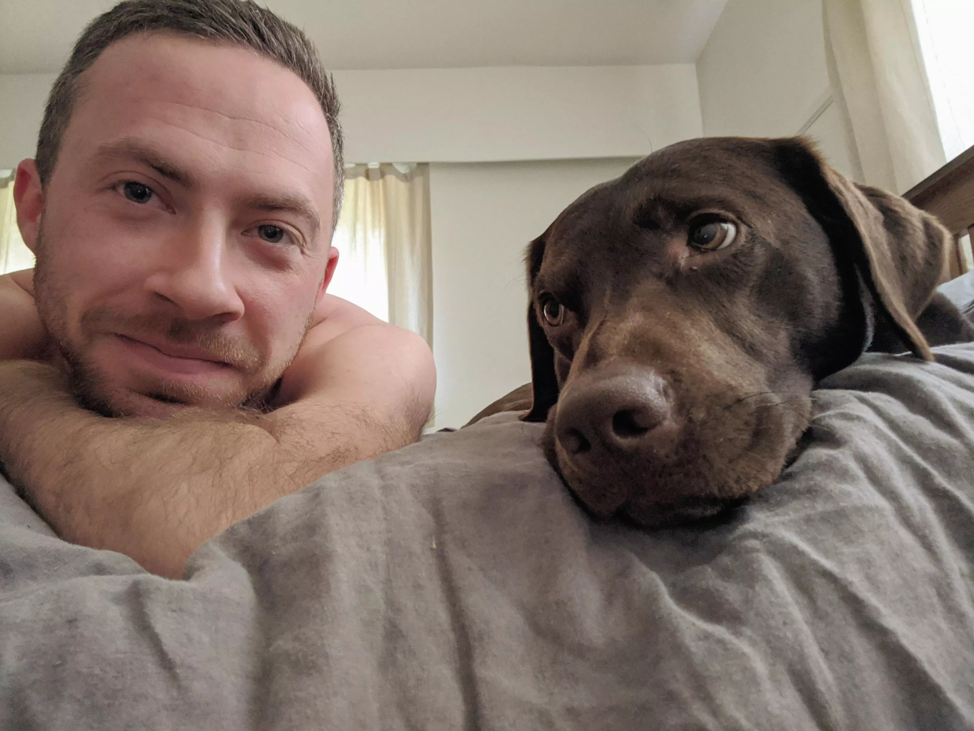 Lazy morning with the pup