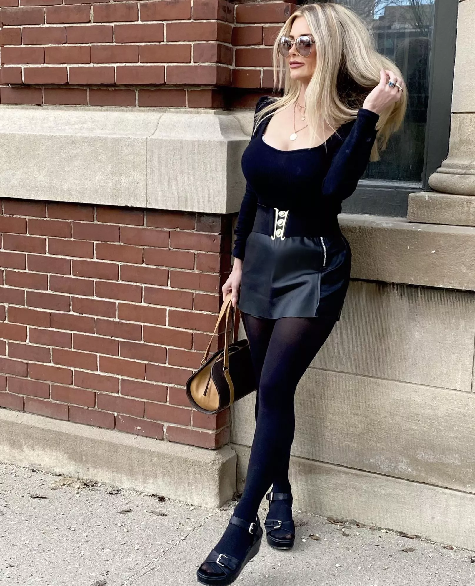 Leather skort 💋