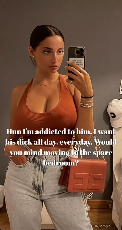 Let them have some privacy. You can jerk off while you listen to her moans.