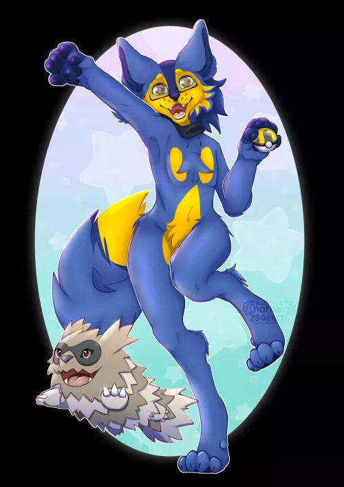 Let's Go, Zigzagoon! [Art by myself, MotherSalem]