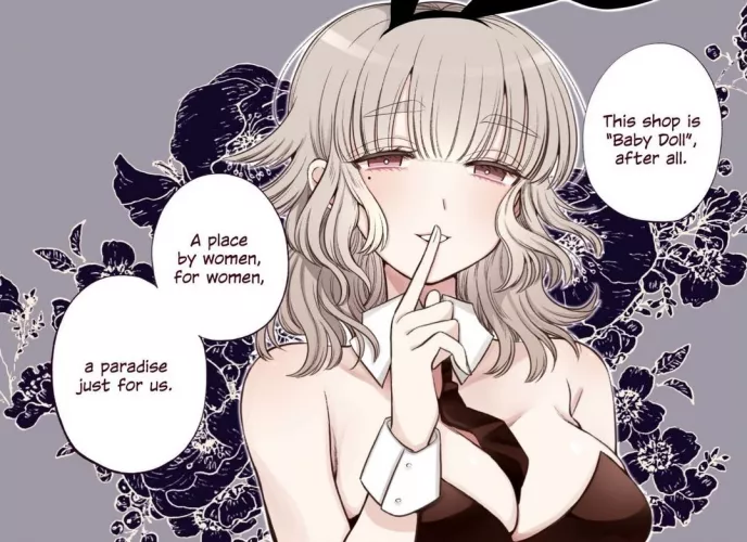 Lf color source: 1girl, beauty mark, tie, leotard, bunny girl, finger over mouth, 