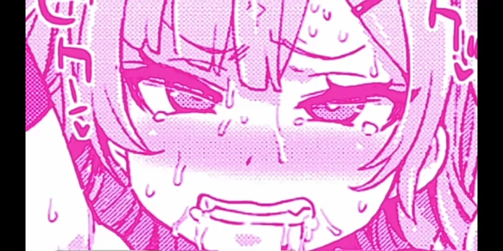 LF Color Source: 1girl, colorized, pink, saliva, sweat