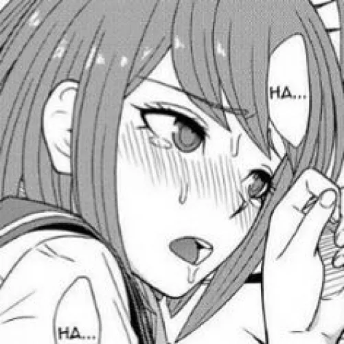 LF Mono Source: 1girl, close up, blushing, bangs, ears, saliva, tears, eyebrows, unfocused eyes, open mouth, uniform, lying, ha..., ha...