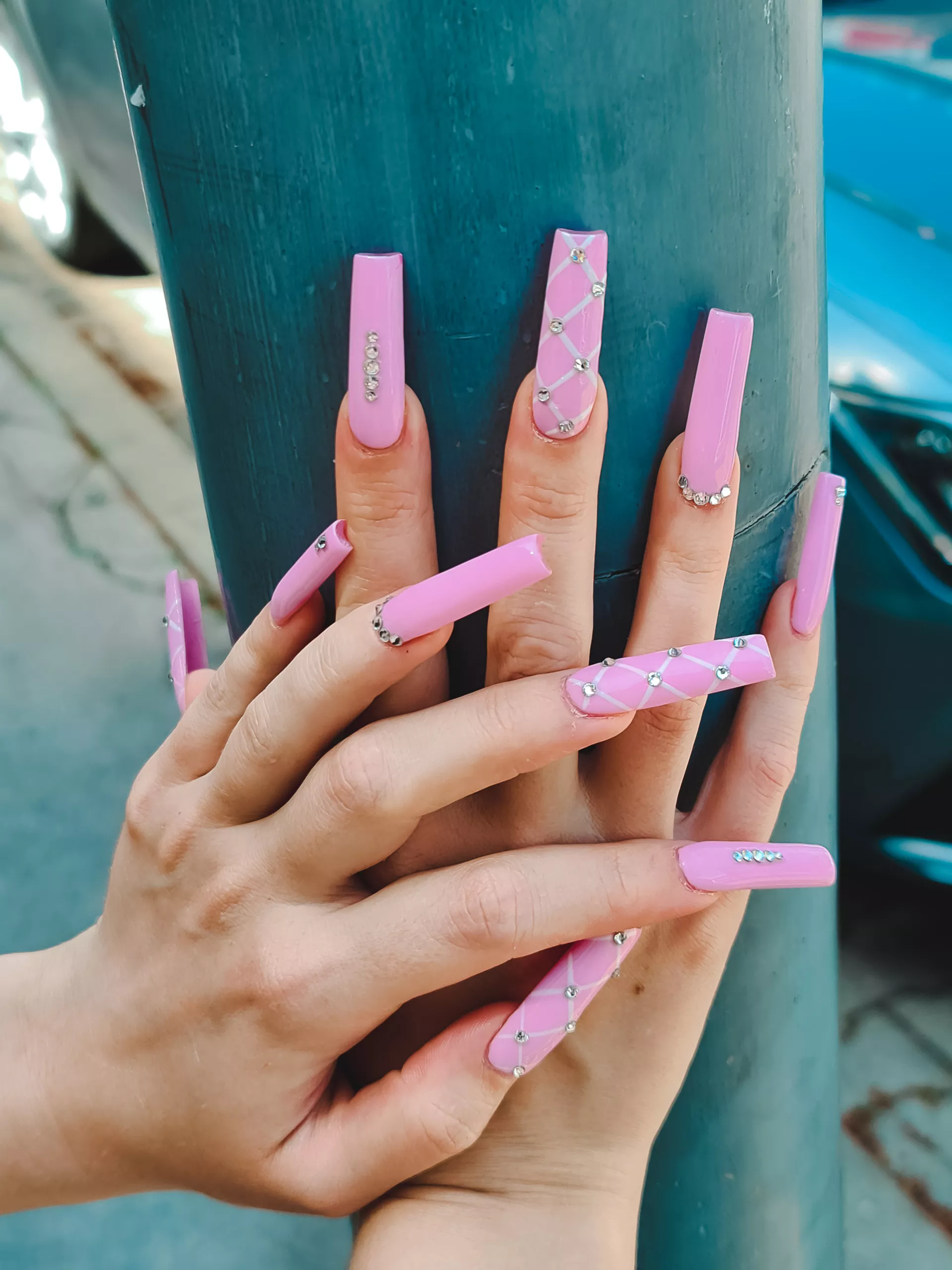 Like my long pink bimbo nails? 🎀