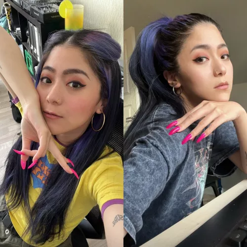 ❤️ long pink nails