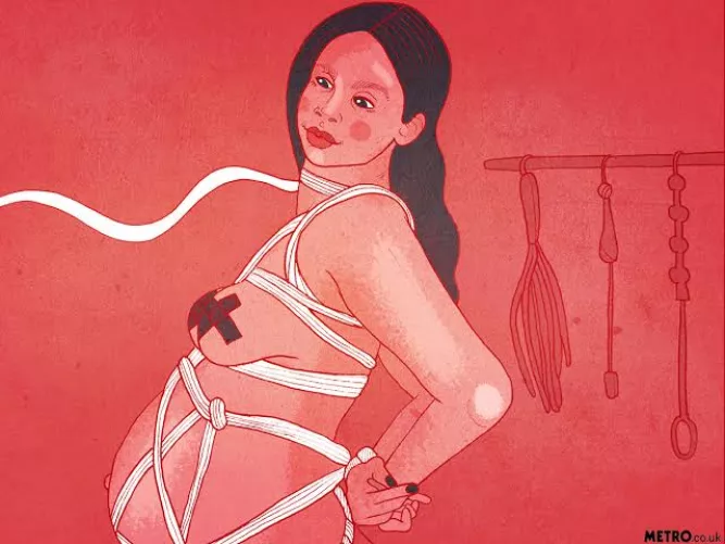 Looking for some BDSM ideas, ps. consider that I am pregnant avoid penetration. I am ok with needle play, incest, wax, tapes, hitting, flashing etc.