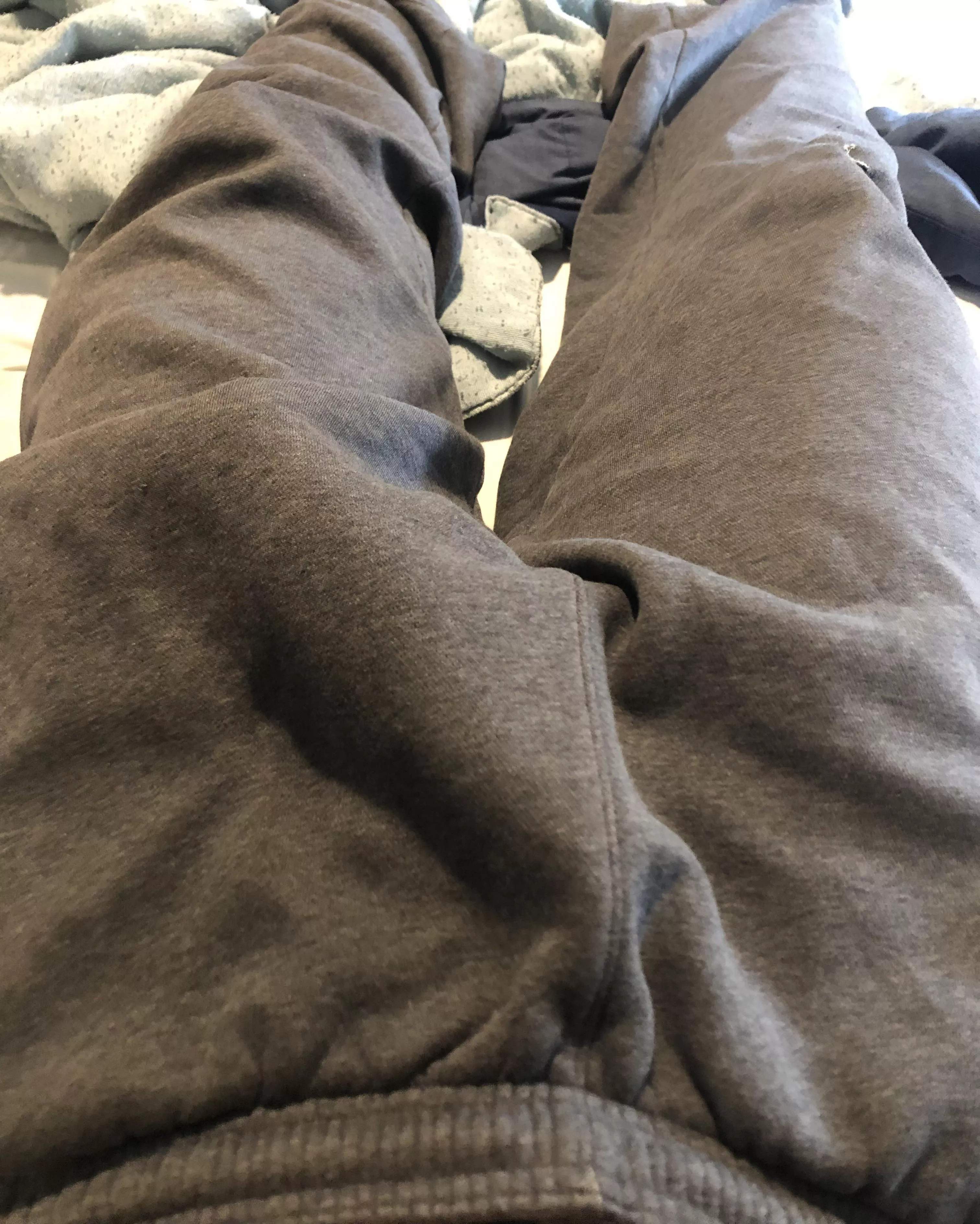 Lounging around in some sweats