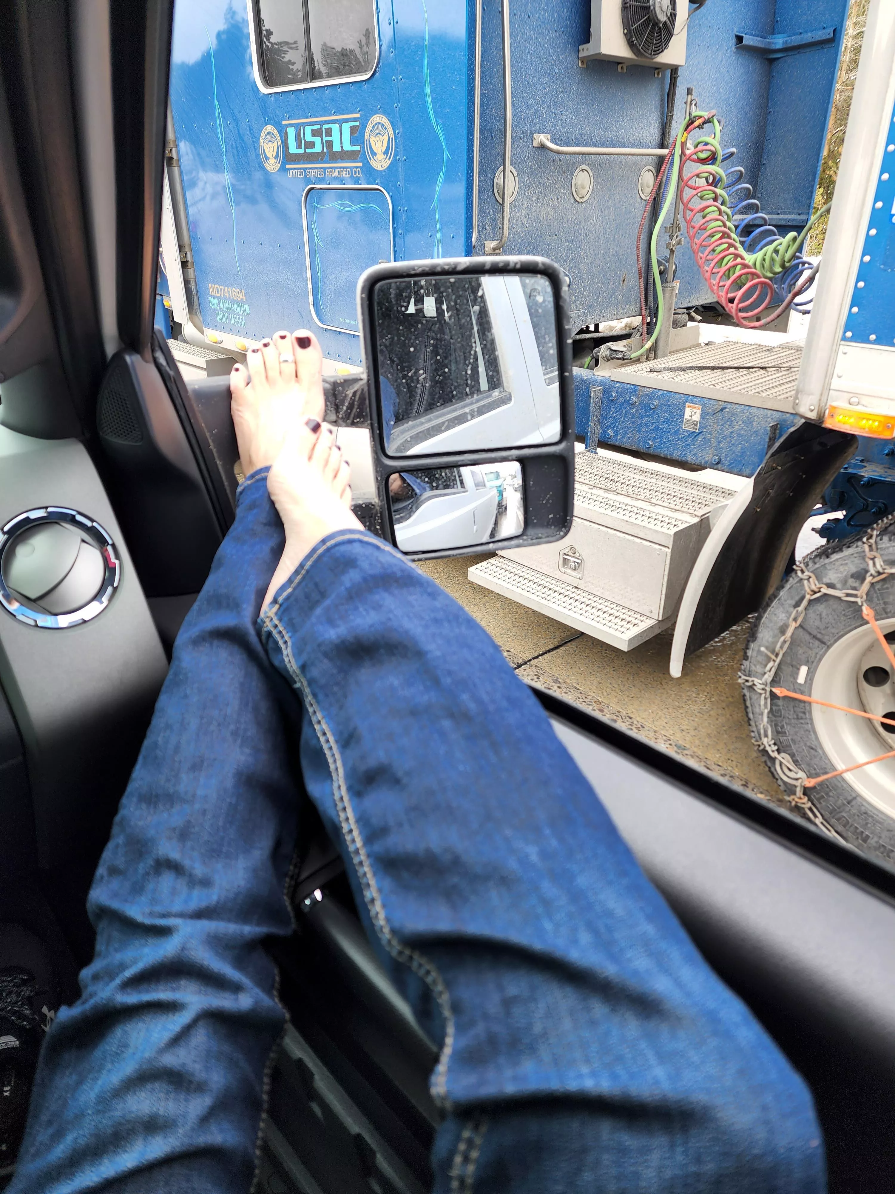 Love showing off my feet on the road.... Especially in traffic!!!