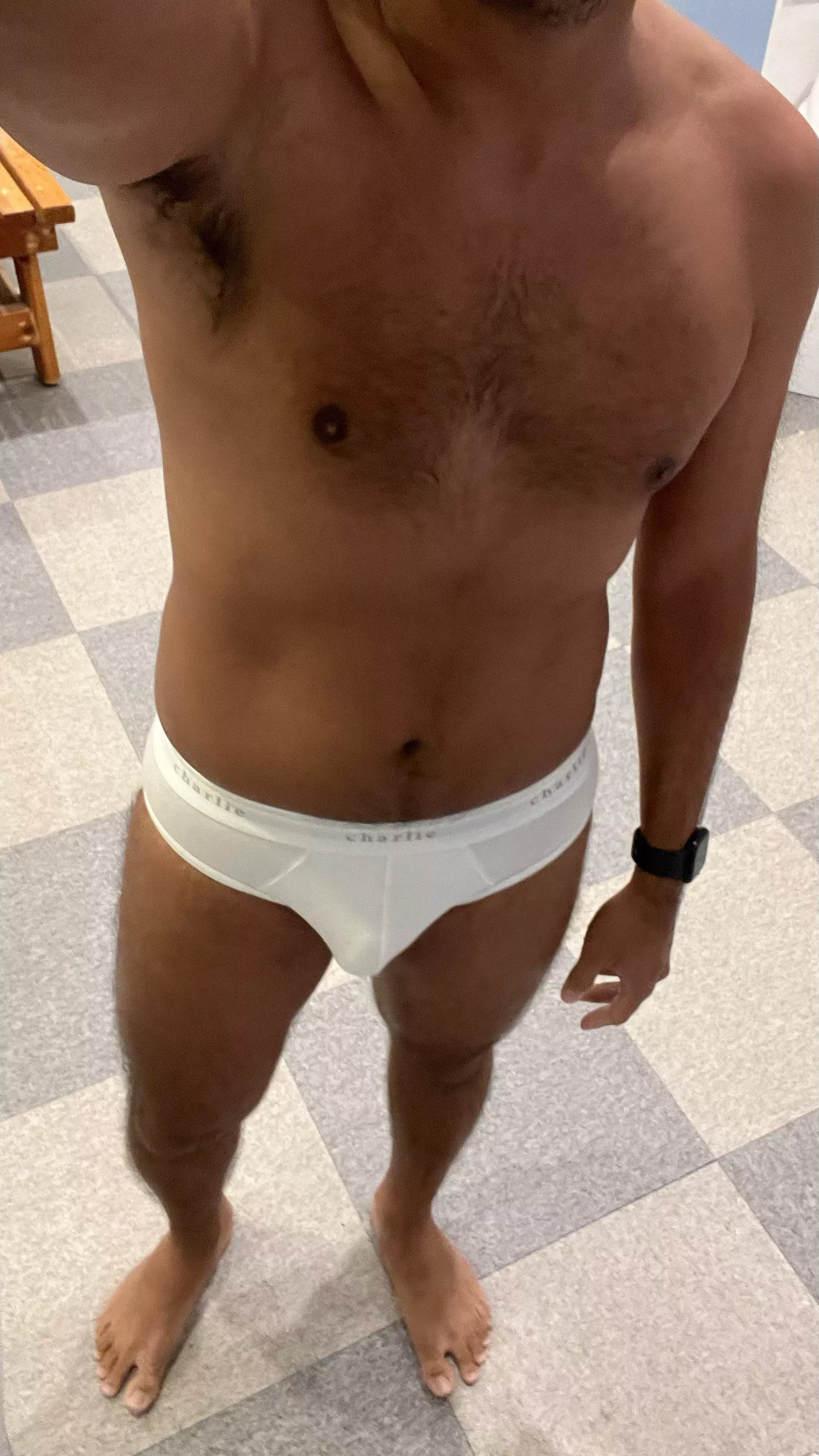 love taking locker room selfies in my briefs and getting the stares