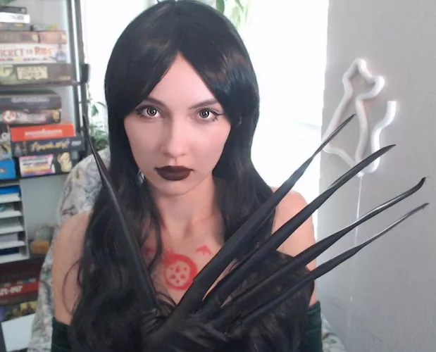 Lust from Fullmetal Alchemist Brotherhood... I drew on the Homunculi tattoo with lipstick <3