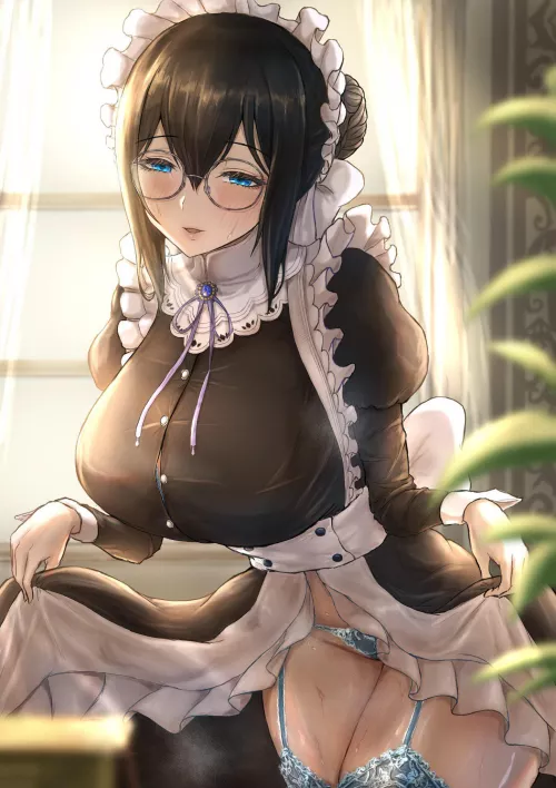 Maid teasing.