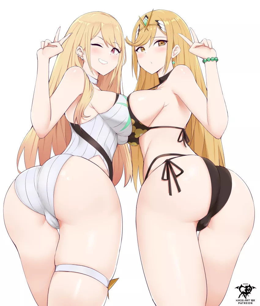 Marin and Mythra Outfit Swap