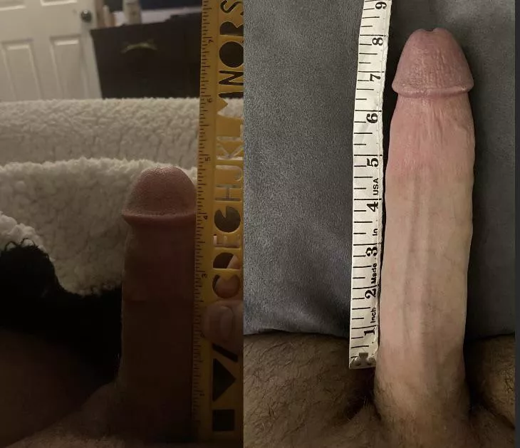 Me (left) vs another Reddit user on the right. Which do you prefer?