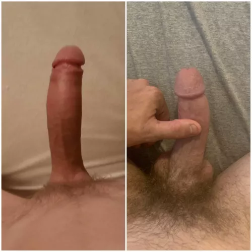 Me vs. @Negative-Marzipan-71 compared 😁 Nice cock, but looks like I have it just slightly bigger
