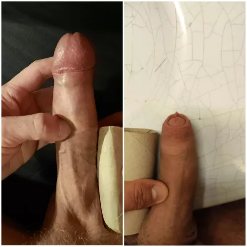 Me vs. u/peanutbuttrrjelly compared 😁 I'm almost twice as big, wow !