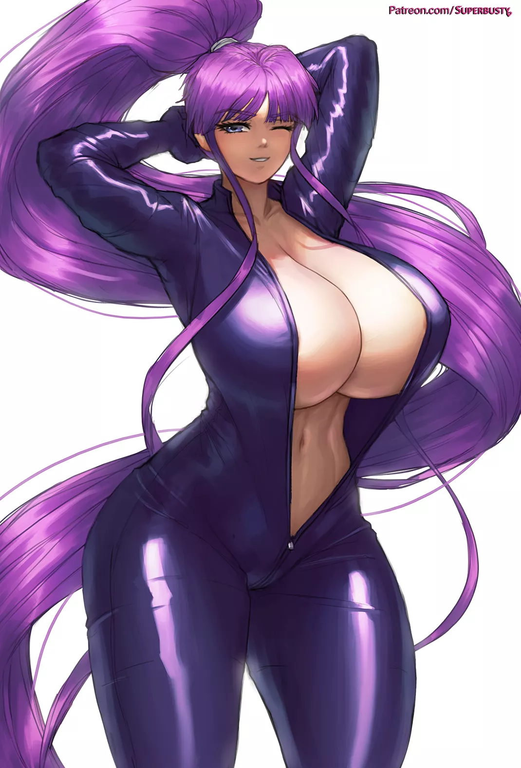 Misono Kirika Lewd Body Unzipped Suit (Superbusty) [Eiken ]