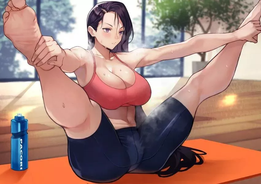 Mommy doing Yoga