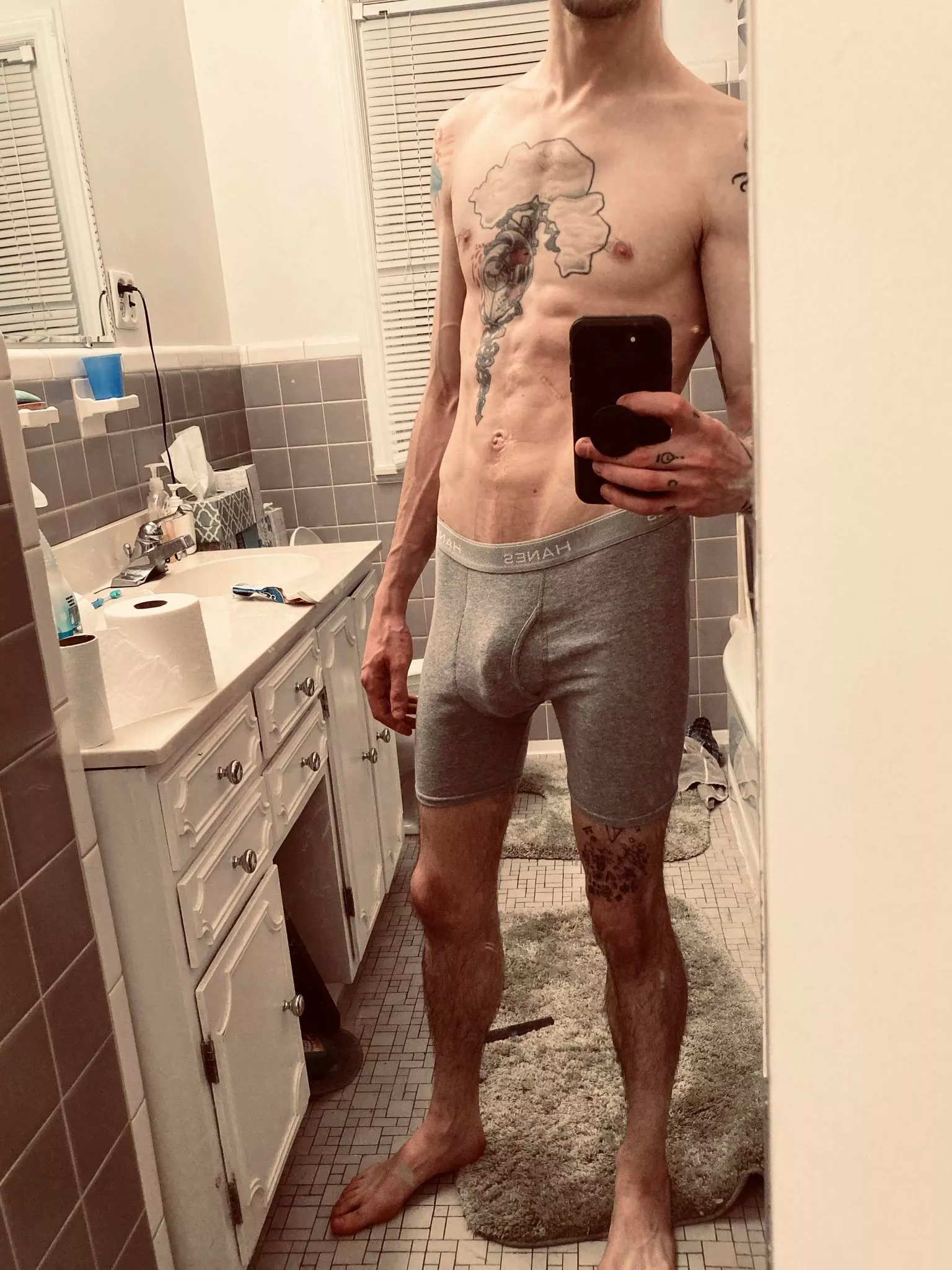 Morning bulge.