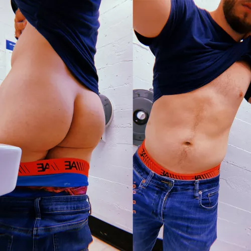 My ass usually don’t do too well here. What if I made a collage with my body?