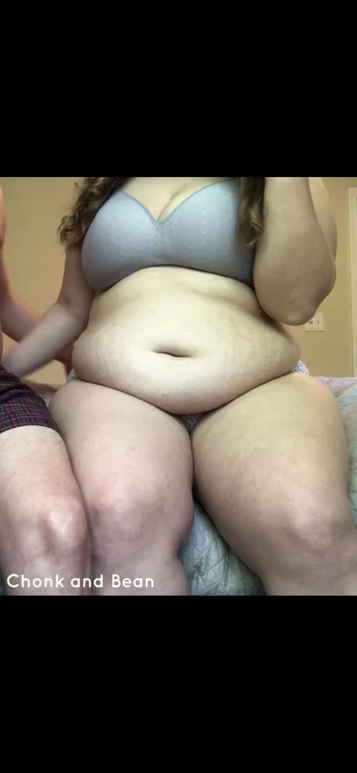 My belly is so out of control that you can barely see my underwear. 😮‍💨