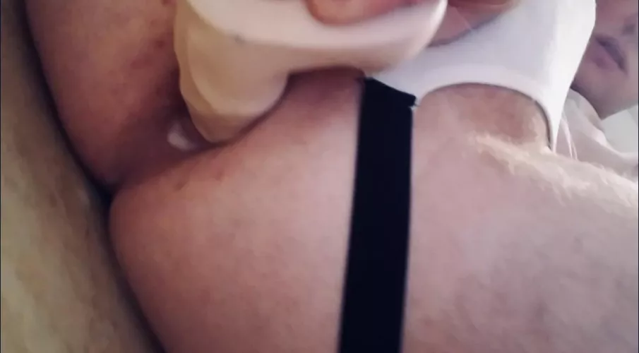 My bf didn’t know I preapplied some “lube”. Compliments of my straight friend.