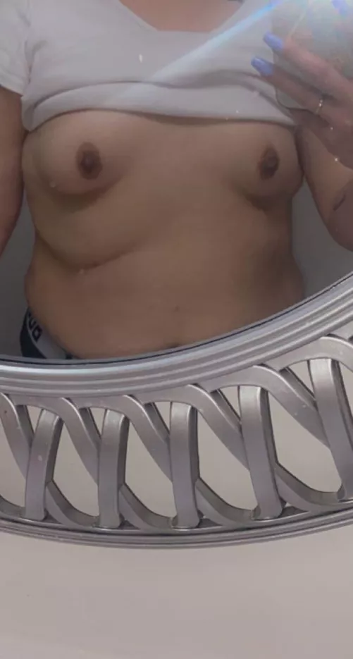 My boob fat and large sides of my chest make me insecure.