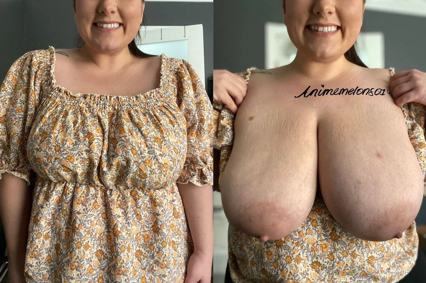 My boss told me I should stop showing so much cleavage but I couldn’t help but show you what I’ve been hiding😏 [OC]