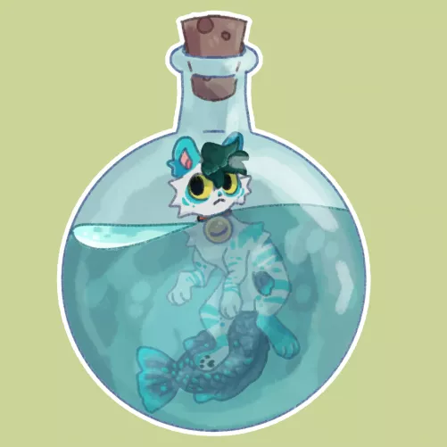 My character Marine has been put into a bottle for committing arson.