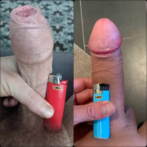 My cock (on the left) compared to danishguy1981. Choose one.