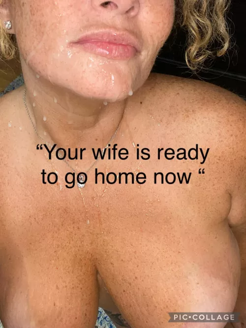 My cuck waits in the corner until my bull is finished with me “