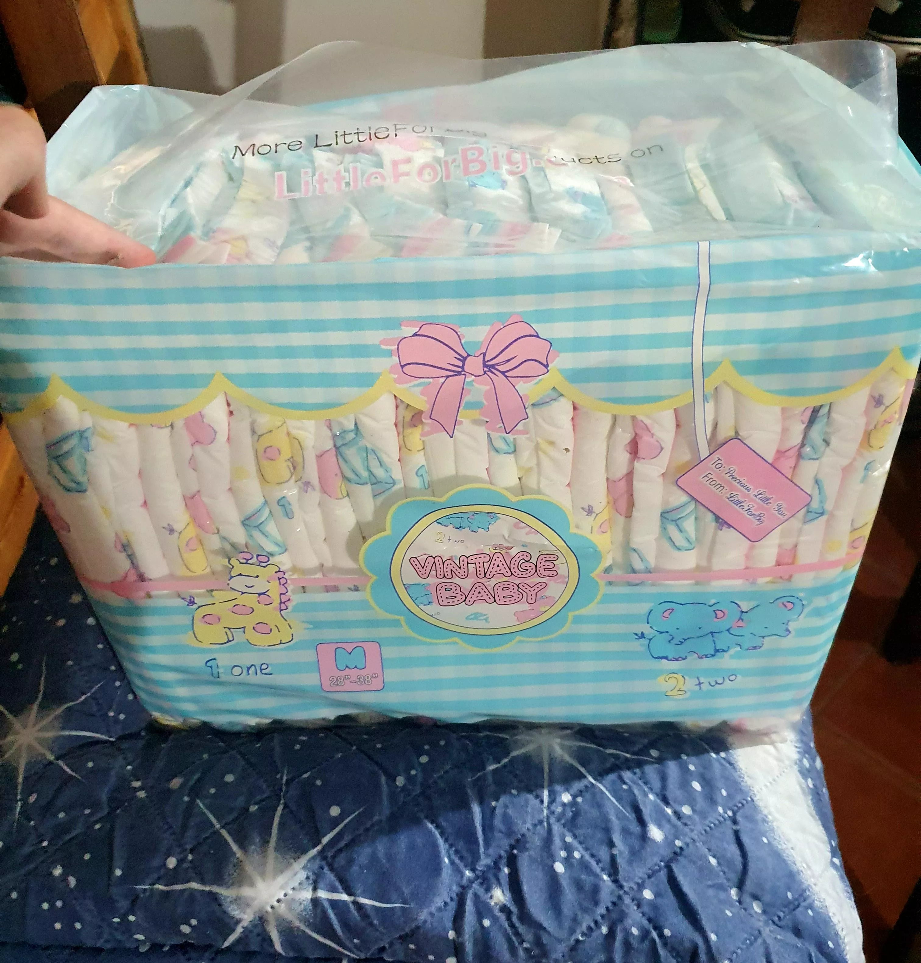 My first ever pack of abdl diapers came in! Was so scared and excited to receive them that I didn't even sleep last night. Now that they're hidden I just need to figure out how to tape them on πΈ My first ever pack of abdl diapers came in! Was so scared and excited to receive them that I didn't even sleep last night. Now that they're hidden I just need to figure out how to tape them on πΈ