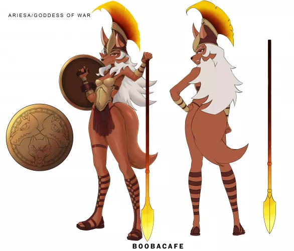 my first OC, Ariesa the goddess of war