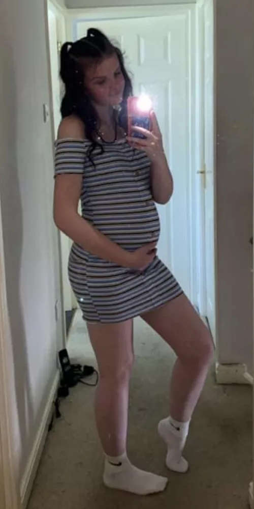 My hot pregnant 19 year old sister. Dm me what u would do with her?