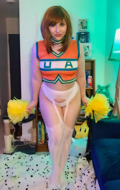 My Ochako cheerleader cosplay, minus the skirt 😜 by Cosplaying Cryptid
