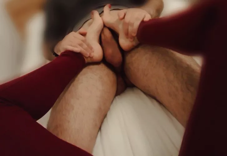 my roommate gave me a footjob as a birthday gift