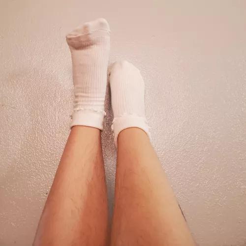 My socked toes spread apart just for your pleasure 😈