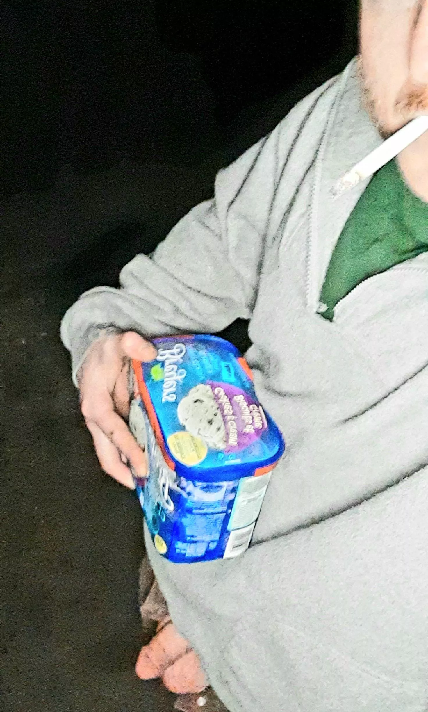 My wife asked for ice cream and I needed to get cigarettes