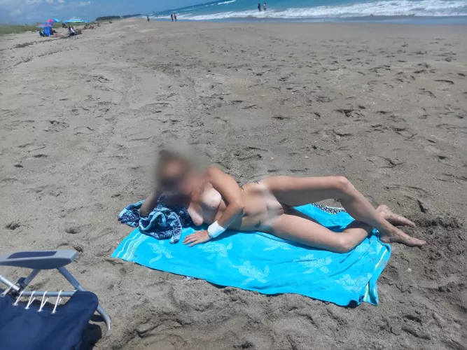 my wife loves being naked on the beach