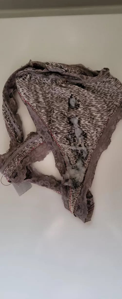 My wife's sexy thong proved too much! 😜