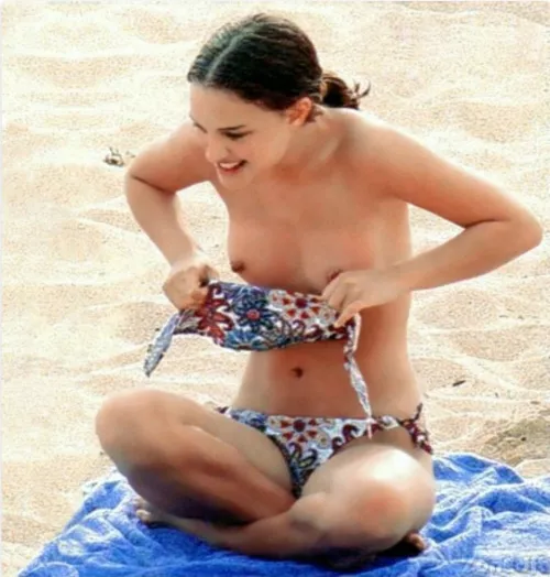 Natalie Portman at the beach.