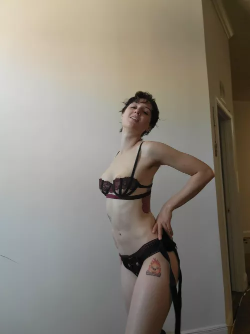 Nearly suited up after our date