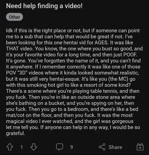 need help finding a video