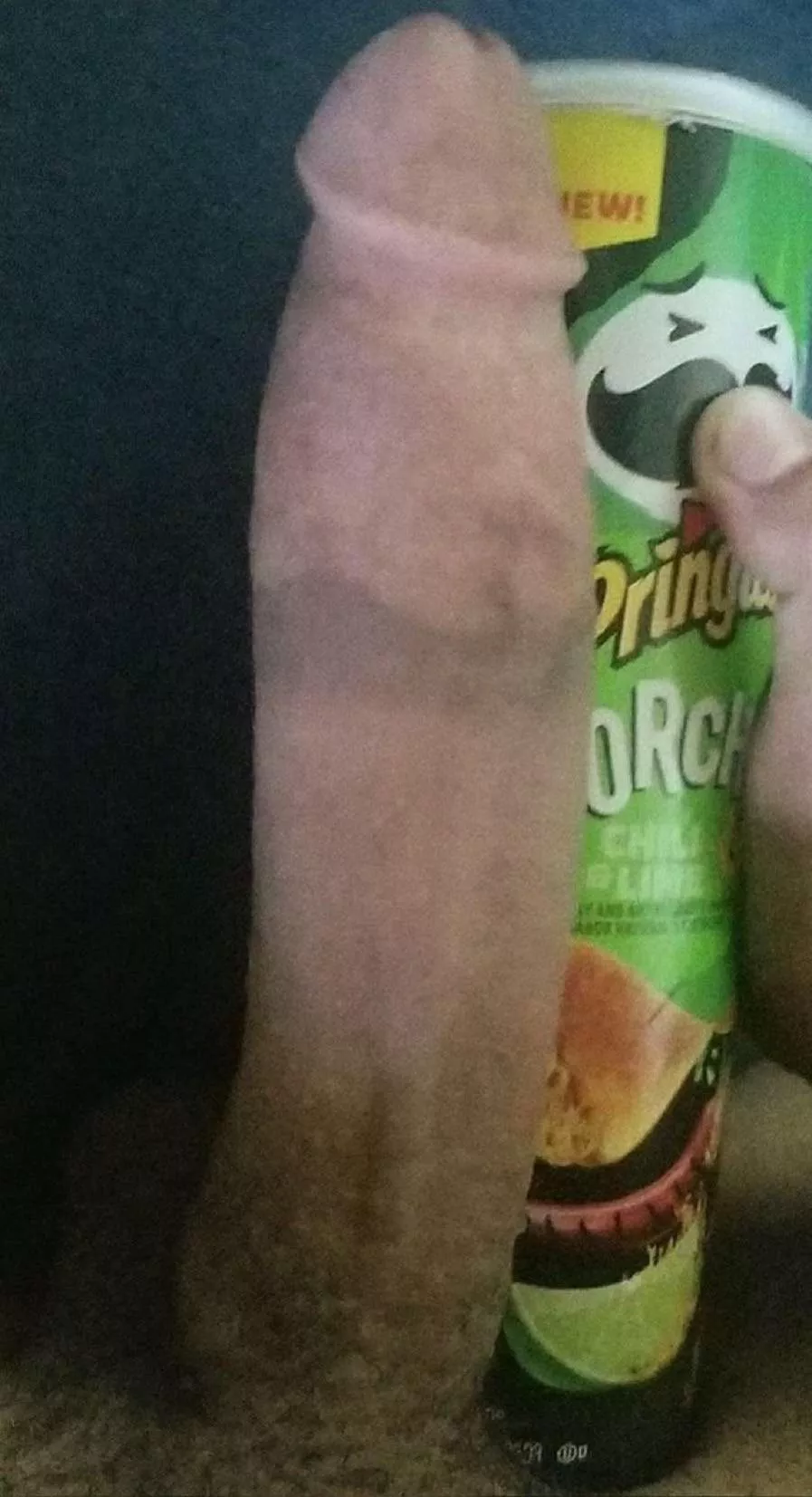 Next to a pringles can lol